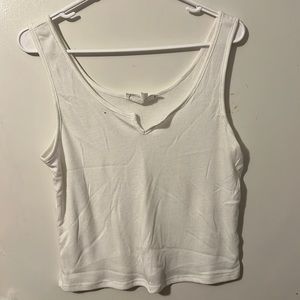 White cropped tank top